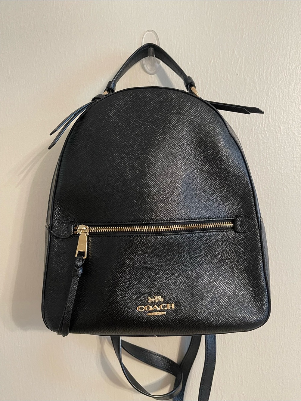 Coach Jordyn black leather backpack